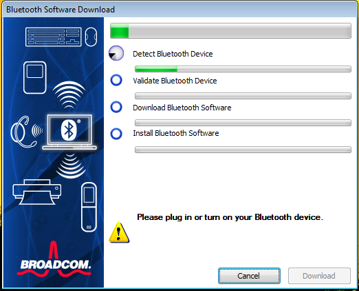 bluetooth dongle update driver
